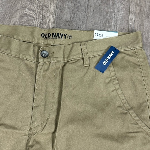 Men's Old Navy 38 x 30 Pants Chino Khakis Khaki Tan Slim Fit Classic Cotton NWT - Picture 8 of 12